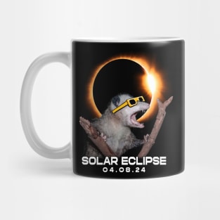 Shadow Explorer: Opossum Watching the Solar Eclipse in Nature Mug